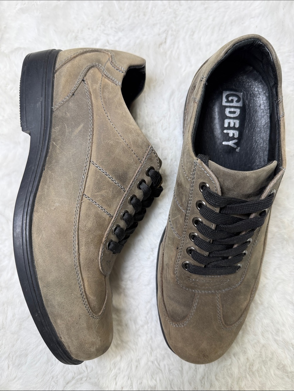 GDEFY Gravity Defyer Men 10 Leather Oxford Walking Shoe Taupe VersoShock
Comfort